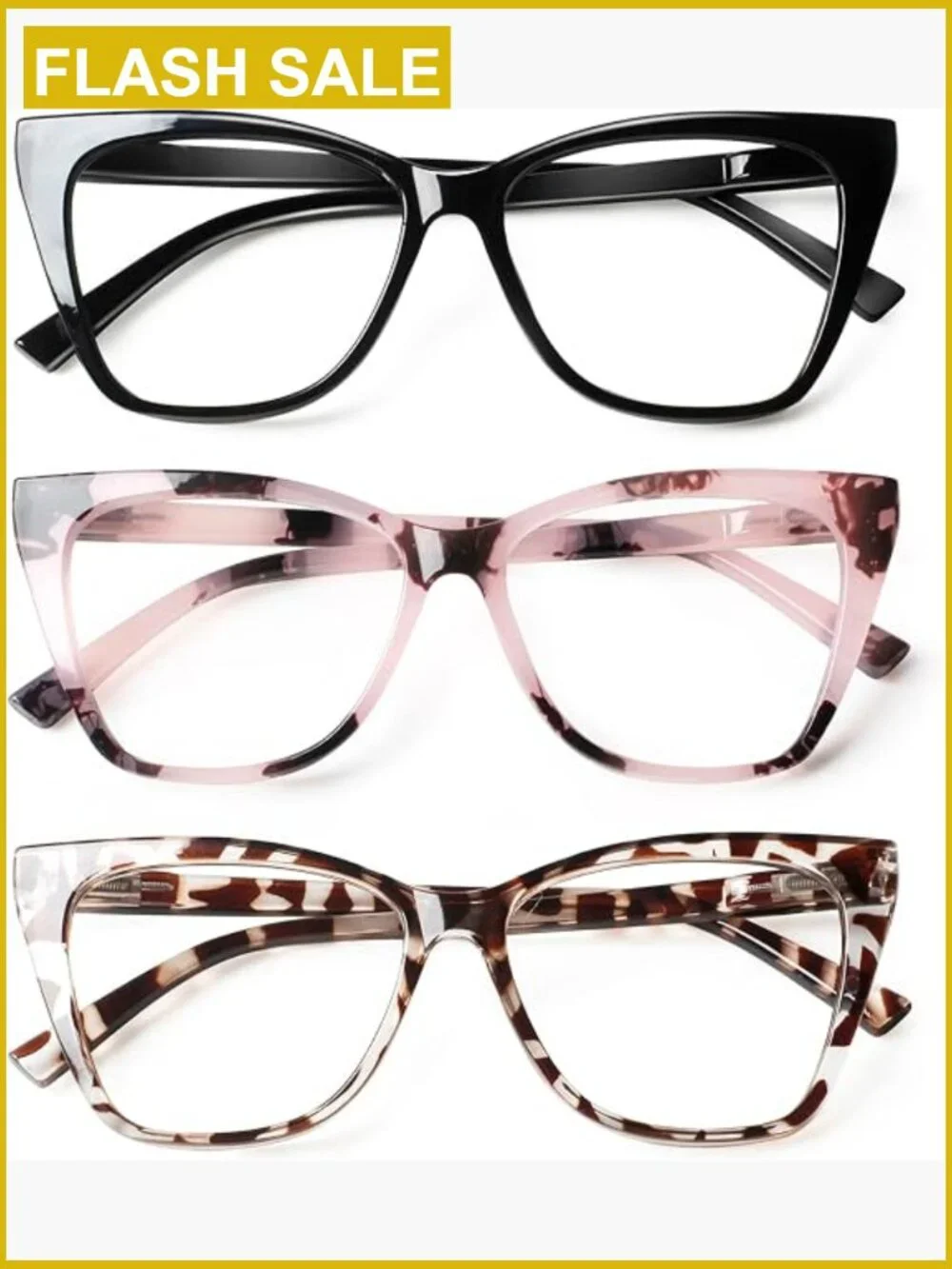 Oversized Cat Eye Blue Light Blocking Reading Glasses Spring Hinge Women's